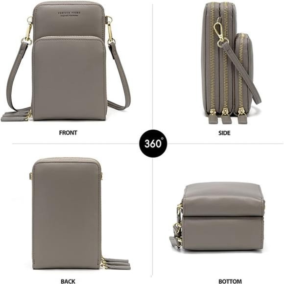 Small Crossbody Cell Phone Purse Women Mini Messenger Shoulder Handbag Wallet - Picture 3 of 6